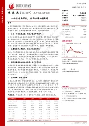 一体化布局深化，22年业绩持续高增