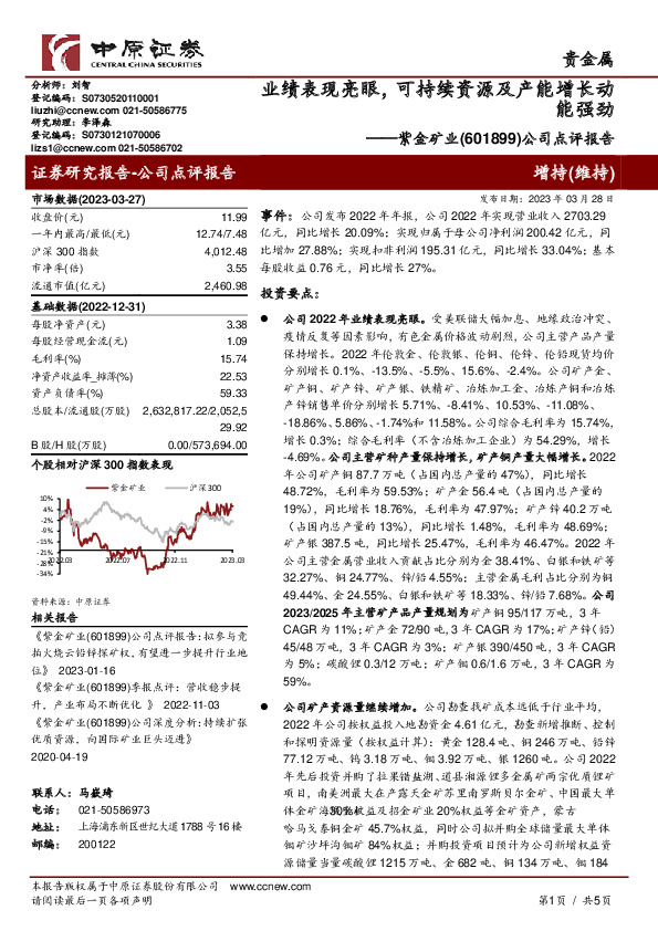 公司点评报告：业绩表现亮眼，可持续资源及产能增长动能强劲