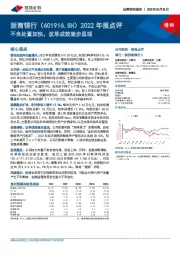 2022年报点评：不良处置加快，改革成效逐步显现