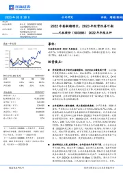 2022年年报点评：2022年蛋糕稳增长，2023年经营改善可期