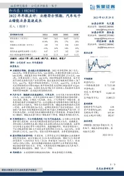 2022年年报点评：业绩符合预期，汽车电子&储能业务高速成长