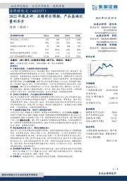 2022年报点评:业绩符合预期,产品高端化量利齐升