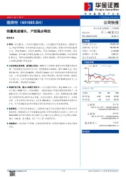 销量高速增长，产能稳步释放