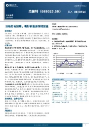业绩符合预期，看好新能源领域放量