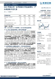 2022年报点评：全年新接订单高速增长，产品线持续丰富完善