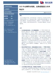 2022年业绩符合预期,品牌&渠道助力未来高成长