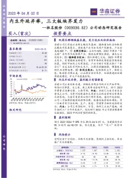 公司动态研究报告：内生外延并举，三大板块齐发力