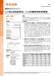 2022核心业务盈利承压,2023年规模效应将有所修复