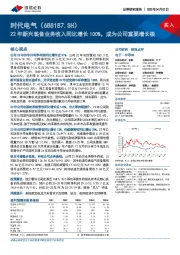 22年新兴装备业务收入同比增长100%，成为公司重要增长极