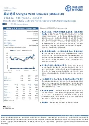 交接覆盖：白银行业龙头，放量在望