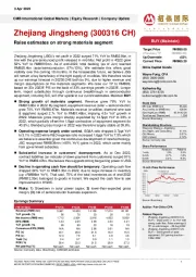 Raise estimates on strong materials segment