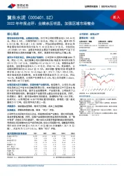 2022年年报点评：业绩承压明显，加强区域市场整合