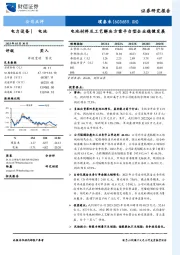 电池材料及工艺解决方案平台型企业稳健发展