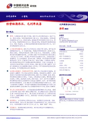 经营短期承压,毛利率改善