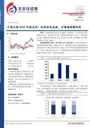 中国太保2022年报点评：改革初见成效，负债端持续向好