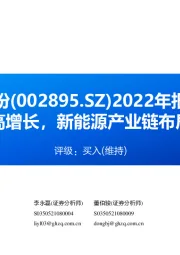 2022年报点评：全年业绩高增长，新能源产业链布局日益完善