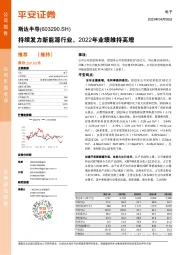 持续发力新能源行业，2022年业绩维持高增