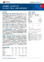 2022年收入下降6%，近期行业景气度回升