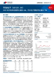 2022年归母净利润同比增长65%,汽车电子营收同比增长72%