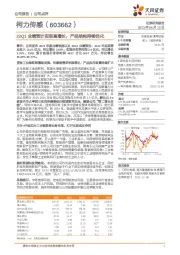 23Q1业绩预计实现高增长，产品结构持续优化