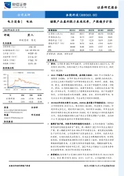 储能产品盈利能力表现优秀，产能稳步扩张