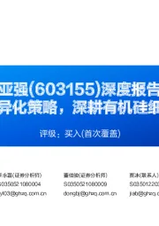深度报告：立足差异化策略，深耕有机硅细分领域