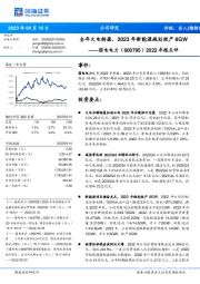 2022年报点评：全年火电转盈，2023年新能源规划投产8GW