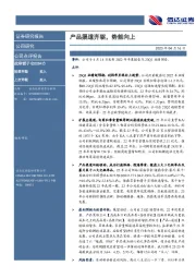 产品渠道齐驱，势能向上