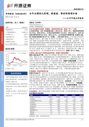 公司年报点评报告：全年业绩同比高增，新能源、新材料转型加速