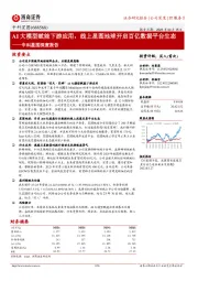 中科星图深度报告:AI大模型赋能下游应用,线上星图地球开启百亿数据平台生态