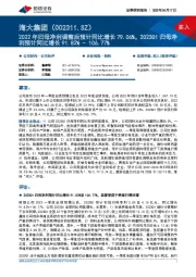 2022年归母净利调整后预计同比增长79.06%,2023Q1归母净利预计同比增长91.82%-106.77%