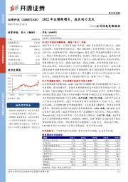 公司信息更新报告:2022年业绩高增长,成长动力充足