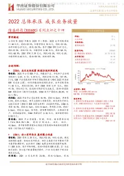 系列点评之十四:2022总体承压 成长业务放量