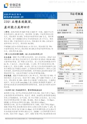 23Q1业绩表现靓丽,盈利能力底部回升
