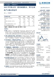 2022年年报点评：盈利短期承压，项目全面投产业绩反弹在即