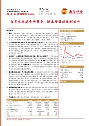 自有生态建竞争壁垒,降本增效助盈利回升