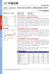 公司首次覆盖报告：高压开关龙头全面布局，迎特高压建设再上新台阶