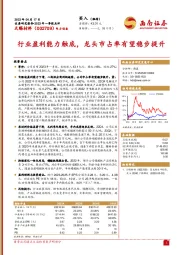 行业盈利能力触底，龙头市占率有望稳步提升