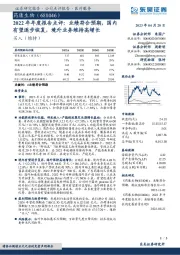 2022年年度报告点评：业绩符合预期，国内有望逐步恢复，境外业务维持高增长