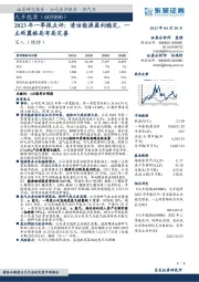 2023年一季报点评：清洁能源盈利稳定，一主两翼格局布局完善