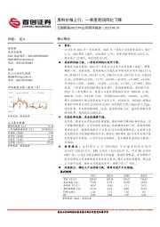 公司简评报告:原料价格上行,一季度利润同比下降