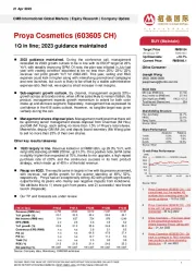 1Q in line; 2023 guidance maintained