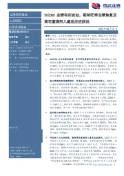2023Q1业绩有所波动,期待旺季业绩恢复及黄花蒿滴剂儿童适应症获批