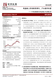 2022年业绩点评：高基数上实现较高增长，产品盈利改善