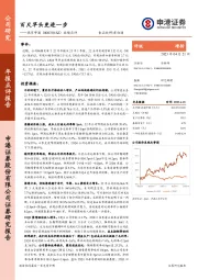 业绩点评:百尺竿头更进一步