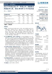 2022年年报&2023年一季报点评：胶膜盈利周期底部已现，背板+新材料23年加速放量