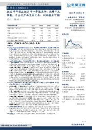 2022年年报&2023年一季报点评:业绩不及预期,平台化产品交付元年、利润拐点可期