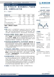 2022年年报点评:盈利短期承压+产能持续扩张,业绩增长未来可期