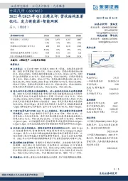 2022年/2023年Q1业绩点评:营收结构显著优化,发力新能源+智能网联