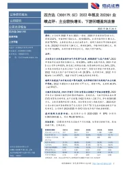 2022年报及2023Q1业绩点评:主业较快增长、下游回暖盈利改善